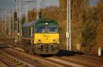 Ascendos Mietlok f�r HGK t�tig DE676 (266 004-1) am 30.10.13 Berlin-Karow.