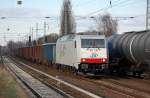 Echte �berraschung am gr�nen Donnerstag Abend, mal wieder von der Nebenstrecke aus Richtung Basdorf ein Schotterzug (Seltenheit), diesmal mit der noch nicht so h�ufig gesichteten ITL Lok 285 111-1 (92