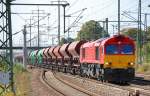 Eine mir bisher unbekannte Claas 66 m�glicherweise auch f�r ITL t�tig siehe Sch�ttgutwagen am Haken am 17.09.12 Bhf.