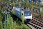 ITL ES 64 F - 902 (152 902-3) mit Containerzug Richtung Berlin-Spandau am 17.10.12 Berlin Putlitzbr�cke.