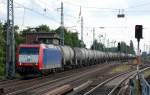 Captrain Mietlok f�r ITL mit 185-CL 003 mit Kesselwagenzug Richtung Bernau, 15.07.13 Karower Kreuz Berlin.