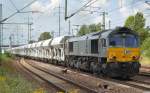 ITL CB 1001 (266 106-4) mit Ganzzug tschechischer Schüttgutwagen (Typ Fa ccnpps 442 Mietwagen der Fa.
