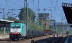RBSAF Mietlok E 186 245-7 (Bombardier Bj.2009) für ITL mit einem Güterzug Langschienen am 18.09.14 Bhf.