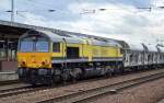 ITL mit 66 02 (266 030-6) und Ganzzug Schüttgutwagen am 19.06.15 Durchfahrt Bhf.