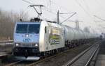 ITL mit 185 548-5 mit Kesselwagenzug (leer) Richtung Stendell am 16.12.15 Berlin-Hohenschönhausen.