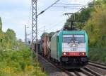 ITL E 186 244-0 mit Containerzug am 18.09.15 Bhf.
