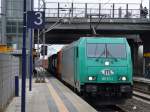 ITL mit 185 611-1 und Containerzug am 29.01.16 Durchfahrt Bhf.