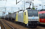 ITL mit 152 196-2 und einem Kesselwagenzug (leer) Richtung Stendell am 03.08.16 Bf.