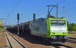 Captrain/ITL 185-CL 003 [NVR-Number: 91 80 6185 503-0 D-ITL] mit Kesselwagenzug am 15.09.16 Bf.