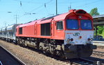 Im Moment nun also relativ regelmäßig die neue im Fuhrpark von ITL, die 266 107-2 mit dem langen Schüttgutwagenzug Richtung Industrieübergabe Berlin Nordost am 23.06.16 Bf.
