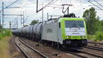 Captrain/ITL 185 581-6 mit Kesselwagenzug am 13.07.16 Bf.