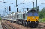 ITL CB 1001 (266 106-4) mit langem Schüttgutwagenzug am 14.06.16 Bf.