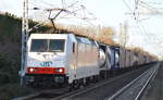 ITL mit der E 186 138 und einer Containerzugleistung am 02.12.16 Berlin-Hohenschönhausen.
