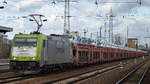 Captrain/ITL 185 562-6 mit PKW-Transportzug (in Polen produzierte VW Transporter + VW Caddy) am 21.02.17 Bf.