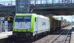 Captrain/ITL 185 598-0 mit Containerzug am 02.06.17 Bf.