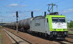 Captrain/ITL 185 580-8 mit Kesselwagenzug am 03.07.17 Bf.