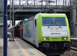 Captrain/ITL 185 578-2 mit Fahrzeugtransportzug mit VW-Nutzfahrzeugen aus polnischer Produktion am 03.08.17 Bf.