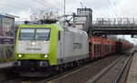 Captrain/ITL 185-CL 007/185 507-1 mit PKW-Transportzug (leer) am 28.11.17 Bf.
