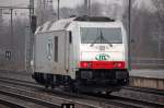 CBRail Leasinglok der ITL, 285 106-1 (92 80 1285 106-1 D-ITL, Bj.2008) am 29.11.08 im Bhf.