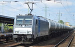 Railpool 185 674-9 für LEG mit Kesselwagenzug (Dieselkraftstoff) am 26.07.16 Bf.