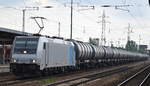 LEG mit der Railpool-Lok 185 674-9 und Kesselwagenzug am 28.06.17 Bf.