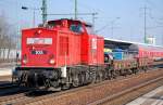 MEG 105 (92 80 1204 774-4 D-MEG) mit Arbeitszug am 23.02.11 Bhf.