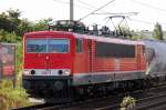 MEG 703 (91 80 6155 184-5 D-MEG, LEW Bj.1982) mit Ganzzug Staubsilowagen, 08.10.12 Berlin-Pankow Richtung Berlin-Blankenburg.