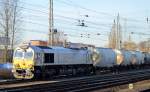 MEG 077 012-8 mit Zementstaubzug (leer) Richtung Rüdersdorf am 10.12.15 Berlin-Springpfuhl.