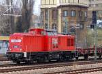 MEG 102 (92 80 1204 761-1 D-MEG, Bj.1974) mit dem t�glichen Transportzug f�r die Berliner S-Bahn, 09.04.10 Durchfahrt im Gbf.