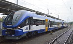 Die NEB abfahrbereit mit zwei Triebzügen von ihrer PESA Link Flotte als RB26 im Moment nur bis Seelow-Gusow (bis Polen geht es dann im Bus-Ersatzverkehr).