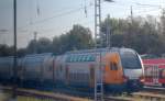 W�hrend in S�ddeutschland Probefahrten durchgef�hrt werden, stehen am Rande von Elstal des RLCW einige der neuen im Stadler Werk Berlin Pankow gebaute nagelneue Doppelstock Triebz�ge vom Typ KISS