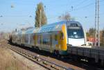Fabrikneuer ODEG-KISS ohne Nummerierung bei der �berf�hrung nach Velten, hoffentlich droht der ODEG nicht ein �hnliches Desaster wie der DB mit den Bombardier Talent 2 Triebz�gen, da weiterhin die