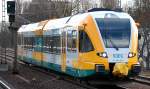 Neuer Stadler Gtw 2/6 der ODEG mit VT 646.040 Richtung Berlin-Grunewald, 31.01.13 Berliner Innenring Berlin-Jungfernheide.