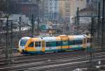 ODEG VT 646.044 auf Dienstafhrt Richtung Eberswalde am 03.02.14 gegenüber Berliner Westhafen.