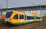 ODEG VT 646.042 auf Dienstfahrt durch den Bf.