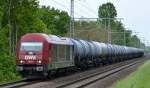 OHE 270081 (223 102-5) mit Kesselwagenzug Richtung Stendell am 20.05.15 Röntgental b.Berlin.