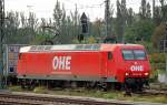 Nun also doch gesichtet, CBRail Leasinglok 145-CL 015 (91 80 6145 093-1 D-OHE) mit dem neuen Firmenlogo der OHE hat heute Morgen einen Containerzug vom Terminal Berlin Westhafen am Gbf.