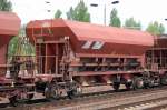 Offene Sch�ttgutwagen vom franz�sischen Wageneinsteller FRANCE WAGONS aus Paris vermietet an die Fa.