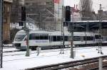 Leider nur ein Nachschuss, dieser anscheinend neue Talent-Triebzug der M�rkischen Regiobahn/OLA (95 80 0643 029-9 D-OLA?/ VT 643 21.80? Nummern nur schemenhaft erkennbar) in grauer Farbgebung Richtung