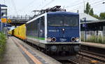 PRESS/IntEgro 155 045-9 mit Stammholz-Transportzug (leer) am 27.07.17 Bf.