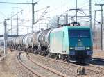 R4C 145-CL 003 (91 80 6145 094-4 D-VC) mit Kesselwagenzug, 08.03.11 Bhf.