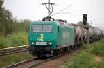 Rail4chem Lok 145-CL 003 (91 80 6145 094-9 D-VC) mit Kesselwagenzug am 11.10.12 Bhf.