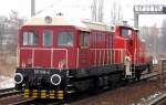 Hier der kleine Lokzug von hinten mit der sch�nen alten tschechischen Diesellok V75 107 018-4 (98 80 3107 018-4 D-RPRS, CKD Bj.1962) gezogen von 363 170-2 (98 80 3363 170-2 D-RPRS) am 14.02.12