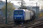 Schon l�ngere Zeit in Berlin nicht mehr gesichtet, RBH 205/145-CL 205 (91 80 6145 101-2 D-RBH) mit Kesselwagenzug, 10.11.10 Berlin-Wedding.