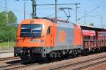 Nahaufnahme der RTS Lok 1216 902 (91 81 1216 902-7, Siemens Bj.2007) am 28.06.11 Bhf. Flughafen Berlin-Sch�nefeld.