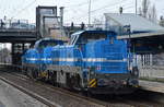 Kleines Highlight am heutigen Tag, die Spitzke Logistik mit ihren vossloh Loks G 18-SP-018 (92 80 4180 000-6 D-SLG) + G 18-SP-019 (92 80 4180 002-2 D-SLG) bei der Durchfahrt Bf.
