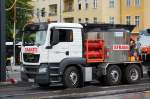 MAN TGS 26.440 mit Asphaltkocher der Baufirma STRABAG am 28.08.10 Berliner Str.