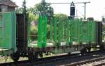 Flachwagen mit Rungen f�r Holztransporte eingestellt mit der Nr.