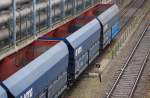 Sch�ttgutwagen vom Wageneinsteller VTG in Hamburg, mittig der Wagen mit der Nr.