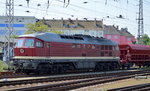 WFL 231 012-6 (231 012-8) mit Schotterzug am 19.05.16 Durchfahrt Bf.